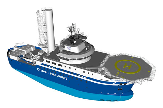 Windfarm Service Operation Vessel rendering